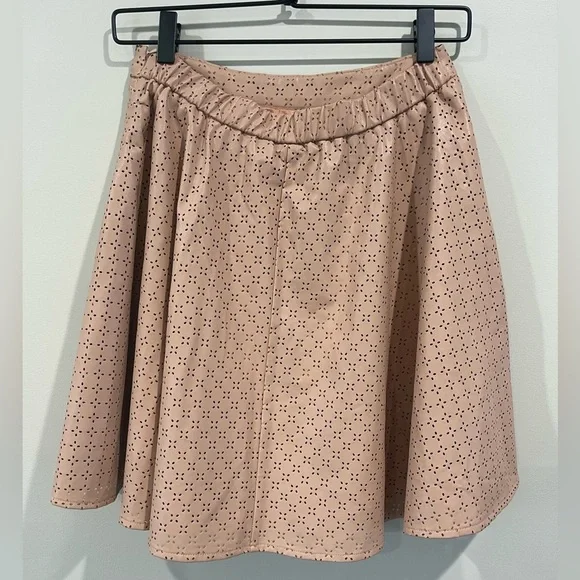 NWT•Anthropologie•Sunday Best Astral Swing Skirt Vegan Leather•Size 4 - Picture 3 of 7